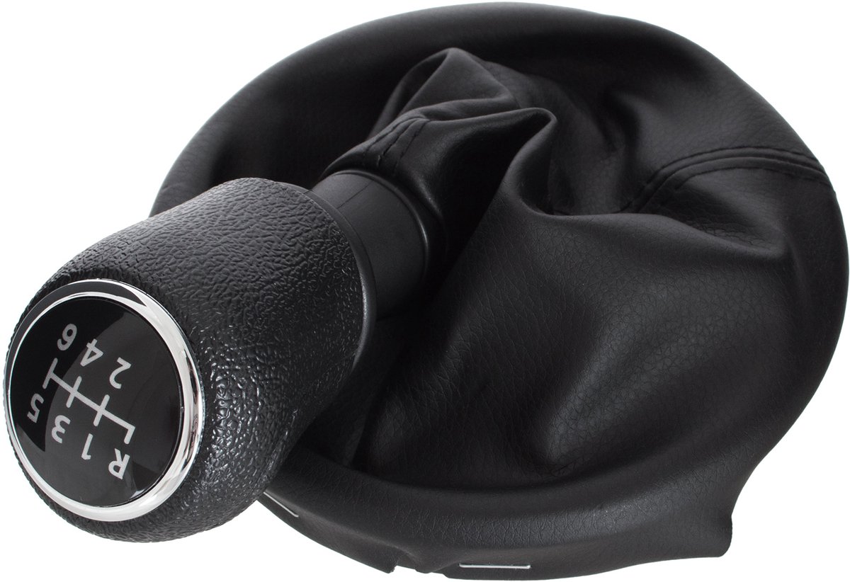Modecar - Versnellingspook Knop - VW T5/T6 2003-2011 - 6 Versnellingen - Zwart met Chroom