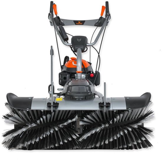Thermische veegmachine - FUXTEC FX-KM1196 - 173cm3 - Optie: veegborstels, sneeuwschuiver, afvalverzamelaar van Merkloos	 — afbeelding 2