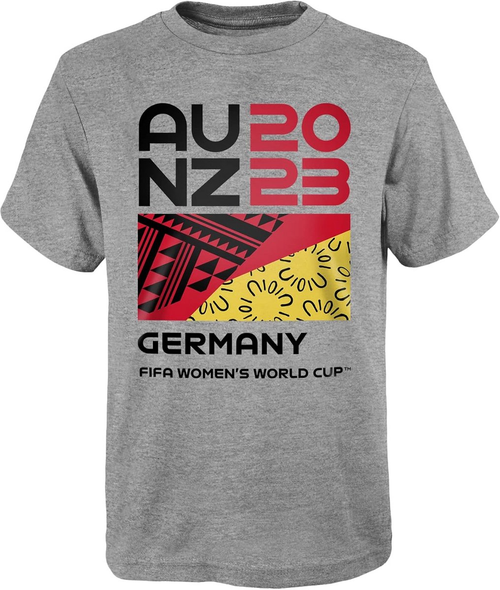 Dames Voetbal T-Shirt WK 2023 Duitsland Unisex Grijs Shirt Heren