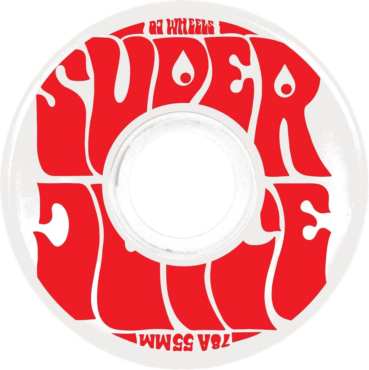Skateboard Wielen Mini Super Juice 55mm 78a - Wit/Rood - All-Terrain Cruise