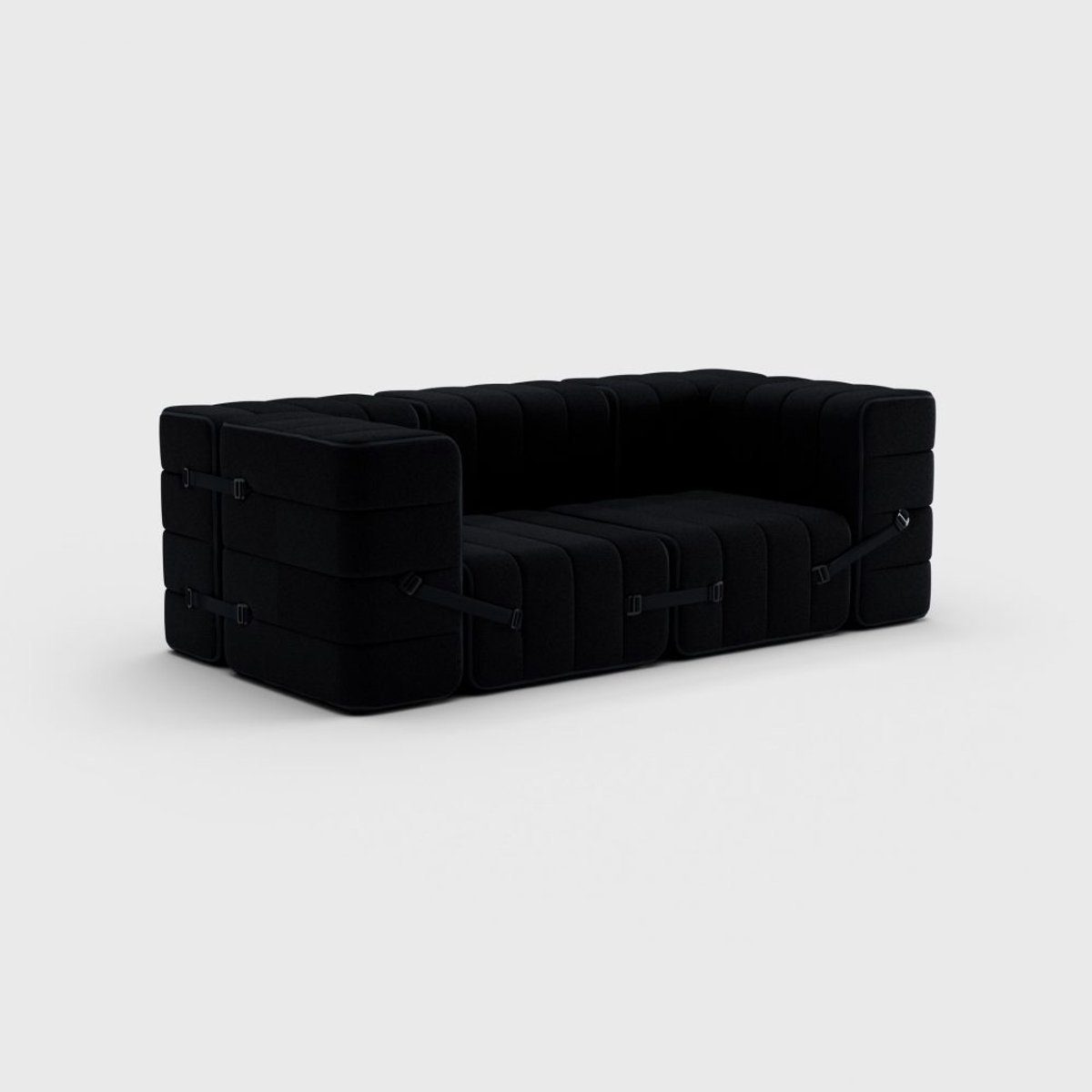 ambivalenz modulaire bank curt - 7 elementen - sera ebony (zwart)