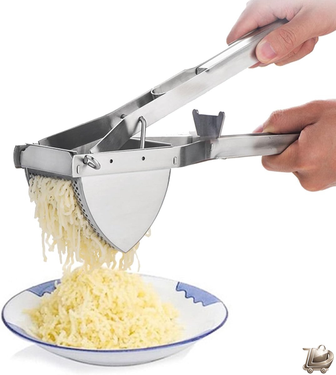 Aardappelstamper Set - RVS - Vaatwasmachinebestendig - Met Antislip Handgreep - Multifunctionele Citroenpers - Babyvoeding Zeef - Voor Aardappelpuree & Fruitpuree