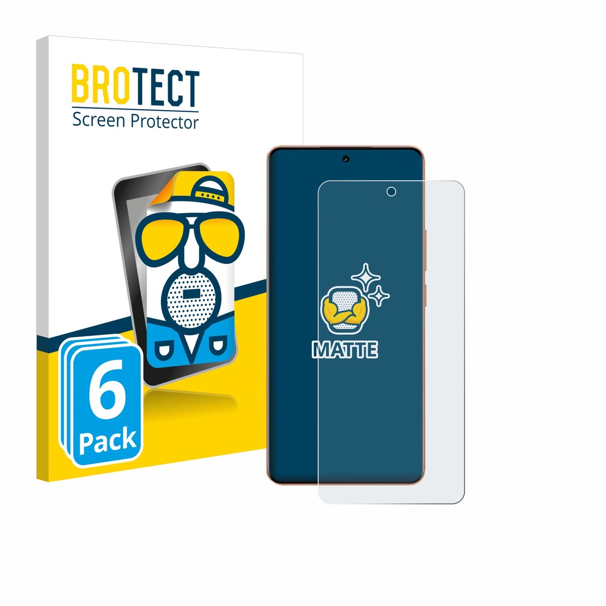 BROTECT - Screenprotector voor realme P4 Pro 5G - Folie Beschermfolie matte 6 Stuks