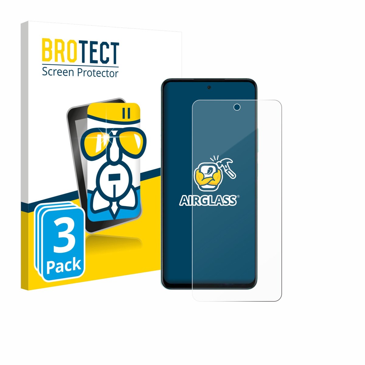 Screenprotector 3 Stuks voor Oppo A5 4G Beschermglas transparant