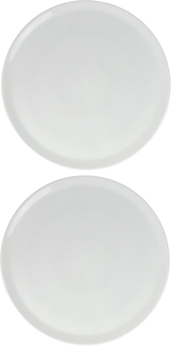 XXL Pizzabord Wit Porselein 33 cm - Geschikt voor Vaatwasser & Magnetron