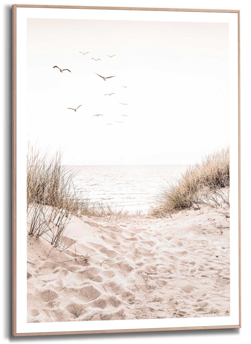 REINDERS Schilderij Duinen - 70 x 50 - Hout - REINDERS Duinen Hout