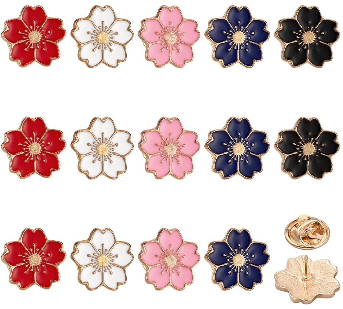Badgespeld - Cherry Blossom Design - 15 Stuks in 5 Kleuren