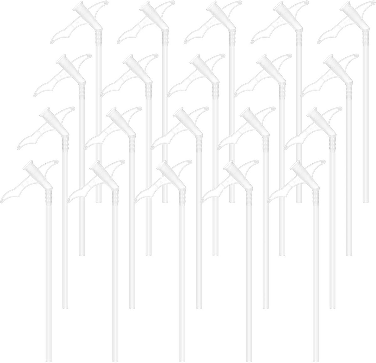 Montageschuim Spuitbuizen - Reserveonderdelen Purschuim - Precisie Aanbrengen - Hoogwaardig PP-Kunststof - 20 stuks - Transparant