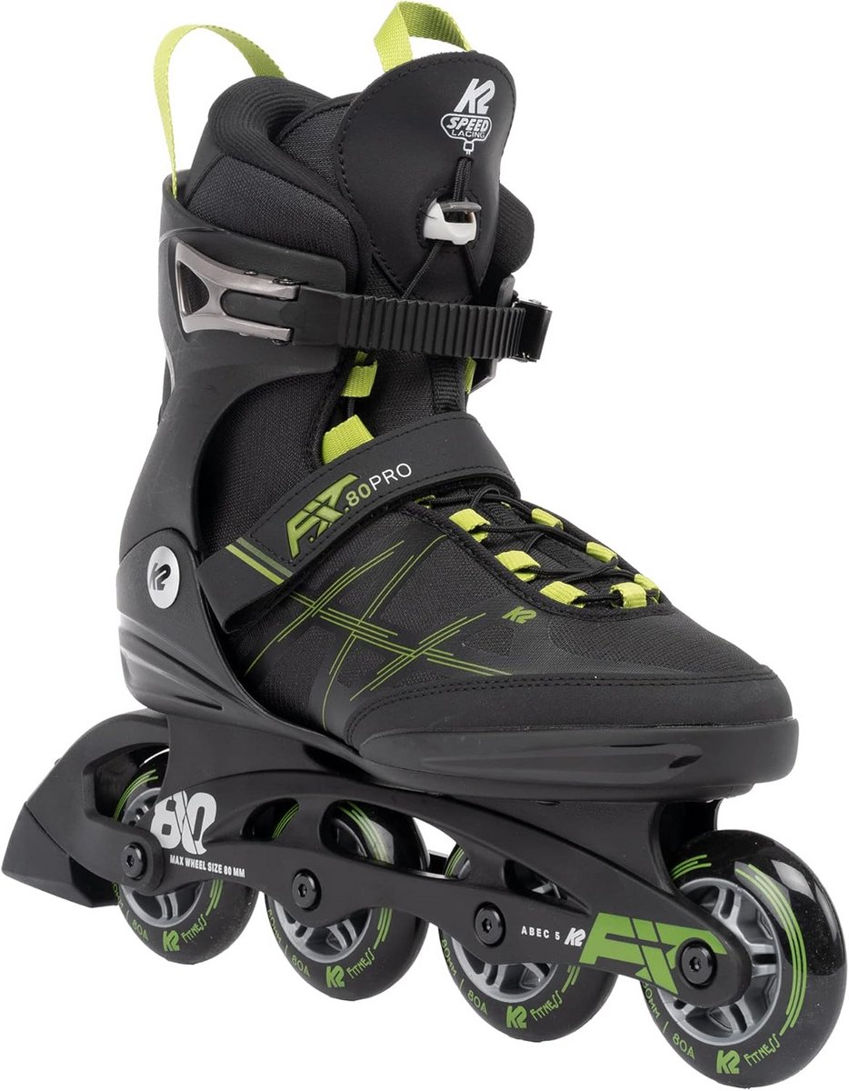 Inline Skates Heren Softboot - Comfortabele Fitness Skates met 80mm Wielen