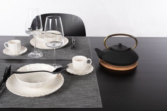 ZICZAC - Set de table PURUS - SET/6 - antibactérien, gris foncé