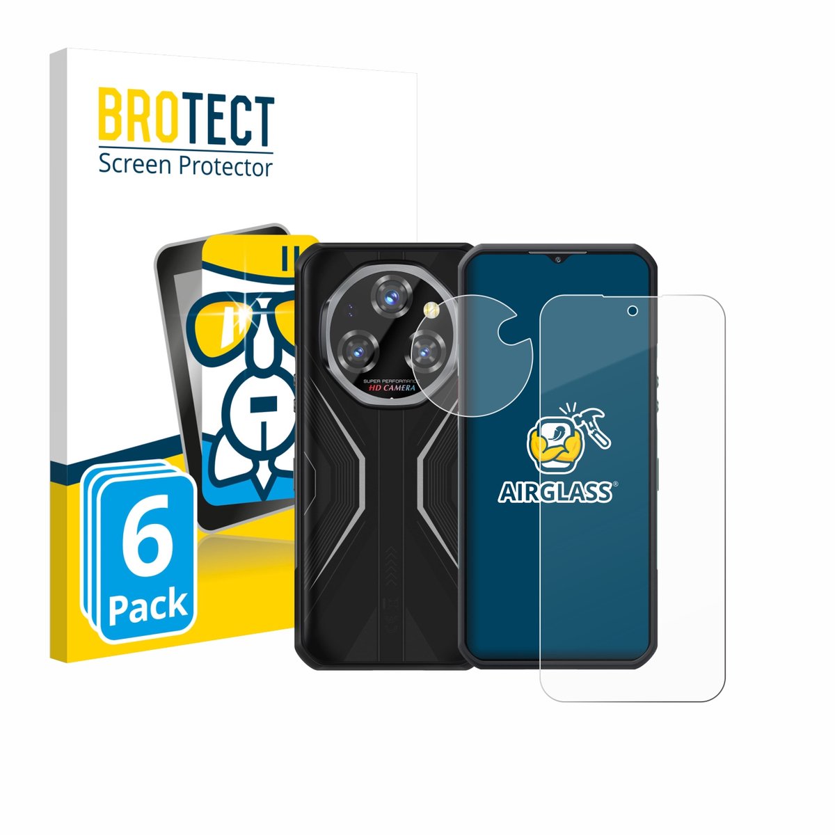 Screenprotector 6 Stuks voor Oukitel WP55 Pro (Voor+Camera) Beschermglas transparant