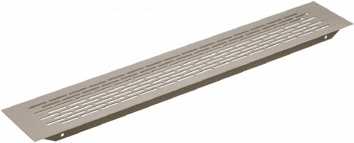 Aluminium Ventilatie Rooster Ovaal Gaten 80x480 mm voor Deur en Verwarming