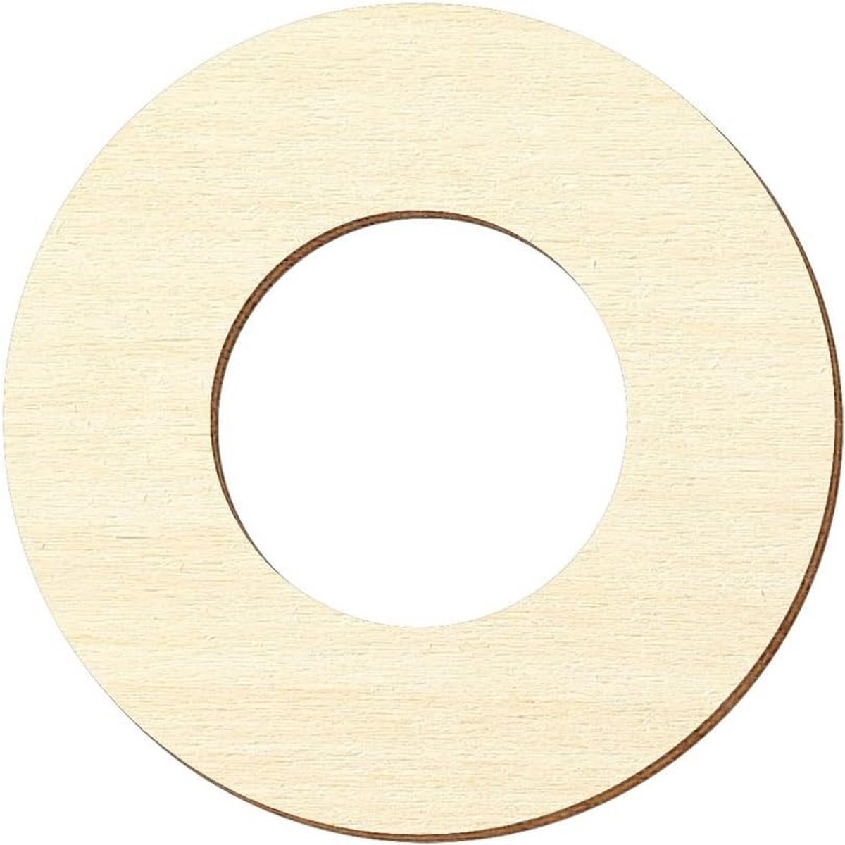 Multiplex Ringschijf Op Maat Gesneden - Gelaserde Houten Cirkelschijf 3 mm Dik, Buitendiameter 5-40 cm, Binnendiameter 1-39 cm