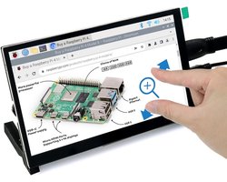 7 inch IPS touchscreen monitor 1024x600 HDMI 5-punts aanraak voor Raspberry Pi 5/4/3B+ Jetson Nano PC