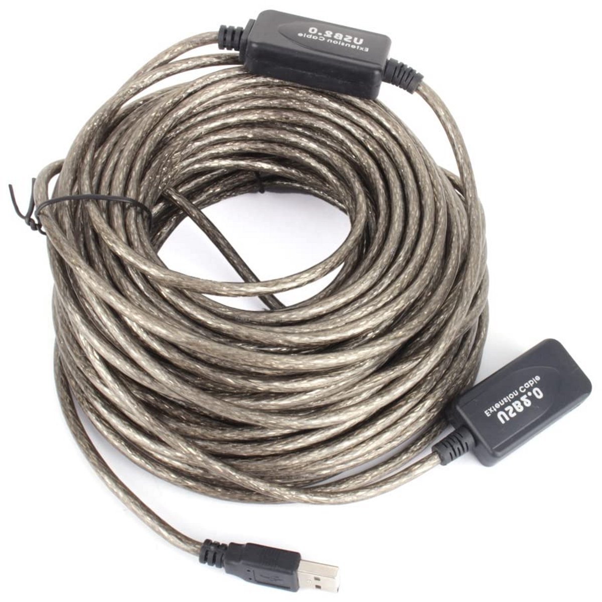 Actieve USB 2.0 Verlengkabel 20 meter - Mannelijk naar Vrouwelijk - High-Speed 480 Mbps - Lang Bereik zonder Signaalverlies