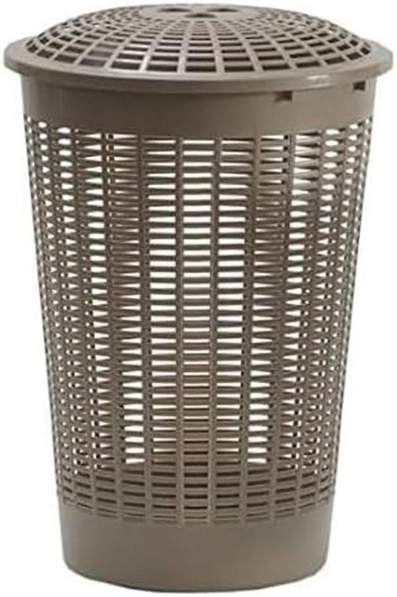 Wasmachine mand met rieten deksel