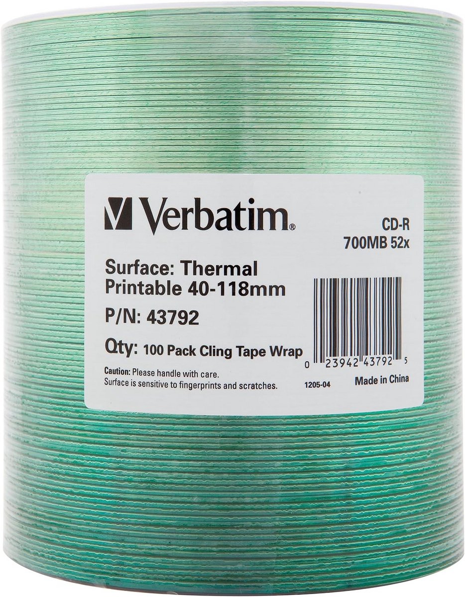 CD-R 700MB 80 minuten 52x - 100 stuks blanco