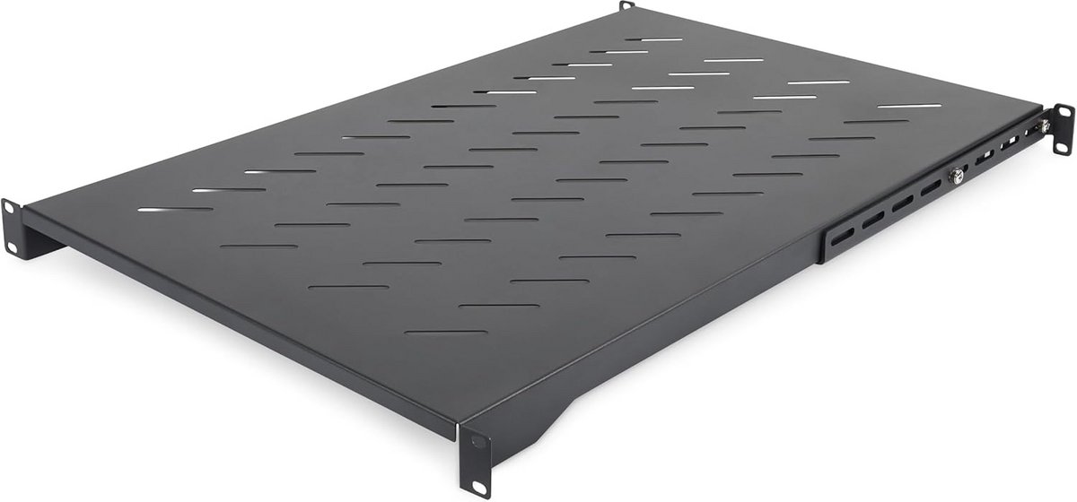 Verstelbare Server Rack Plank 1U - Geventileerd - 68KG Draagvermogen - Universele Montage
