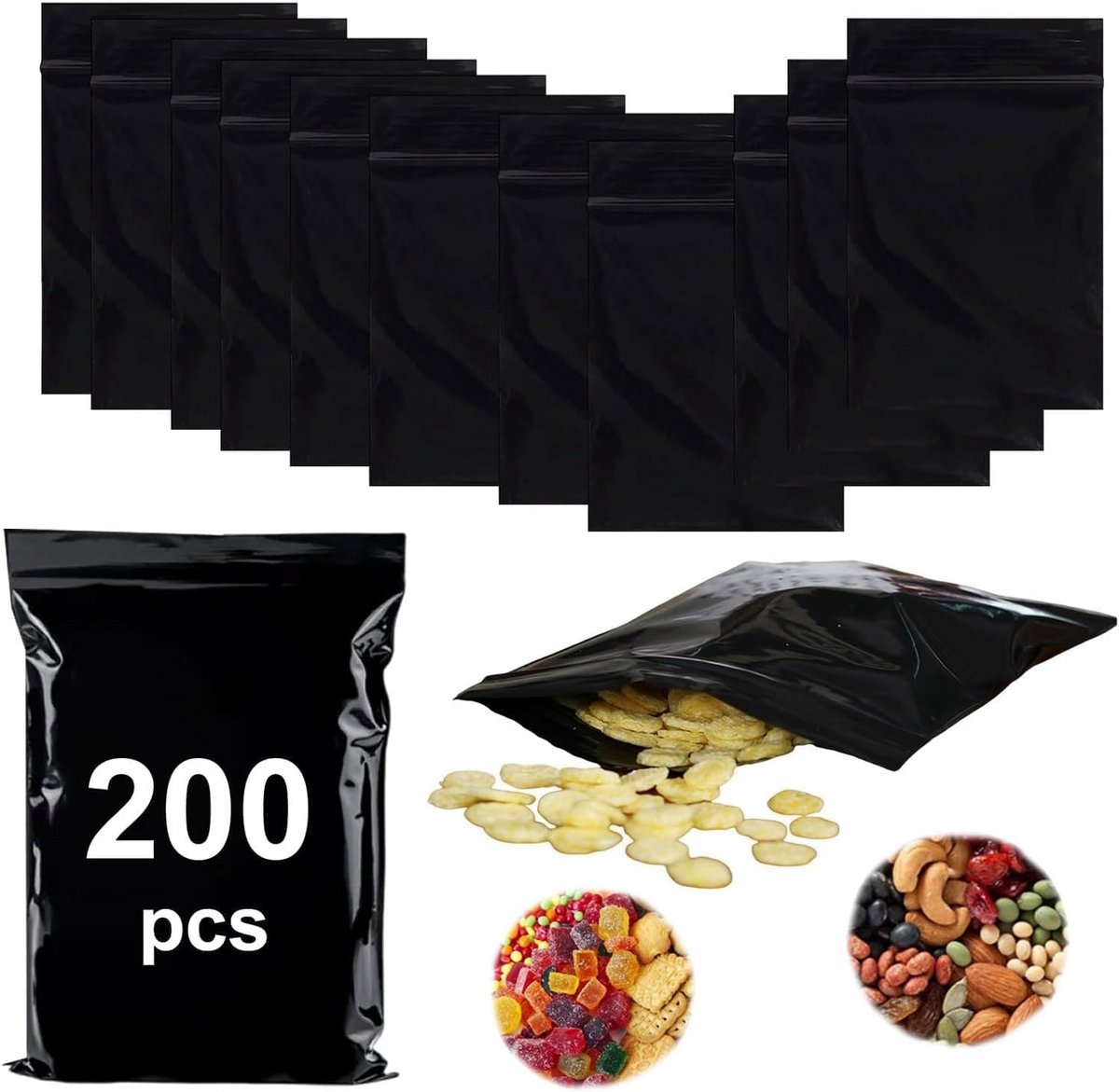 Zakken met Ritssluiting voor Hygiëne 10 cm x 15 cm - 200 Stuks - PE - Camping & Wandelen