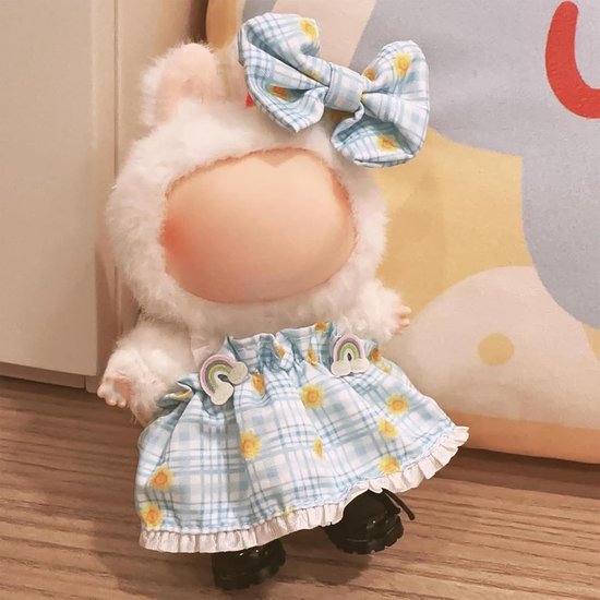 Poppenkleding Set 2 Delen Jurk met Strik voor Poppen van 17 cm — afbeelding 2