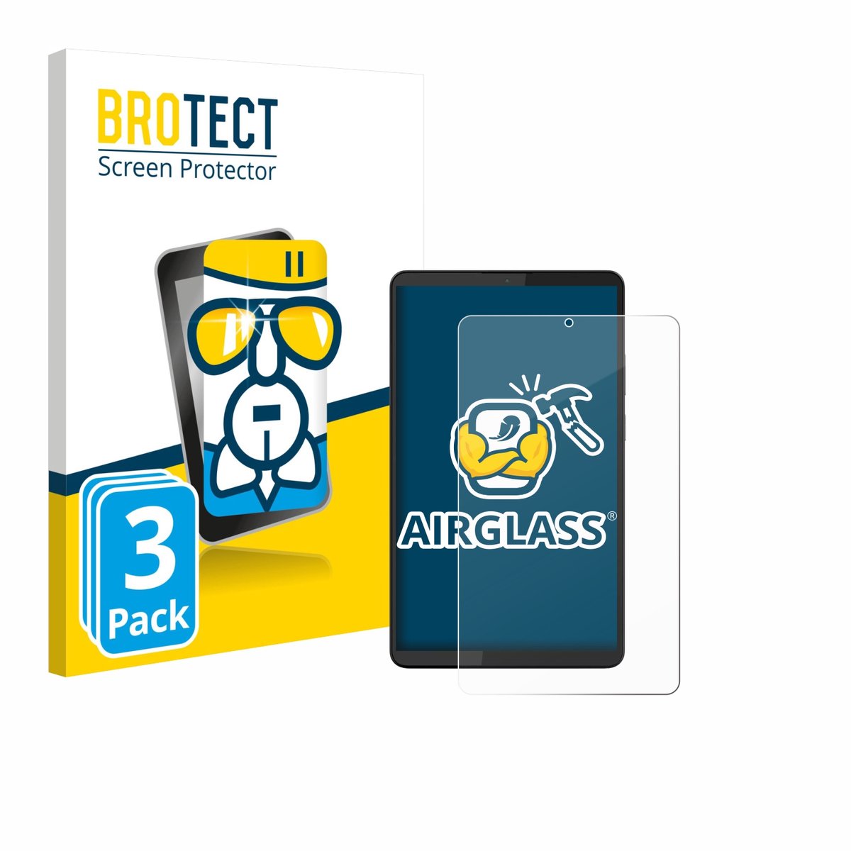 Screenprotector 3 Stuks voor Lenovo Tab One 8.7" Beschermglas transparant