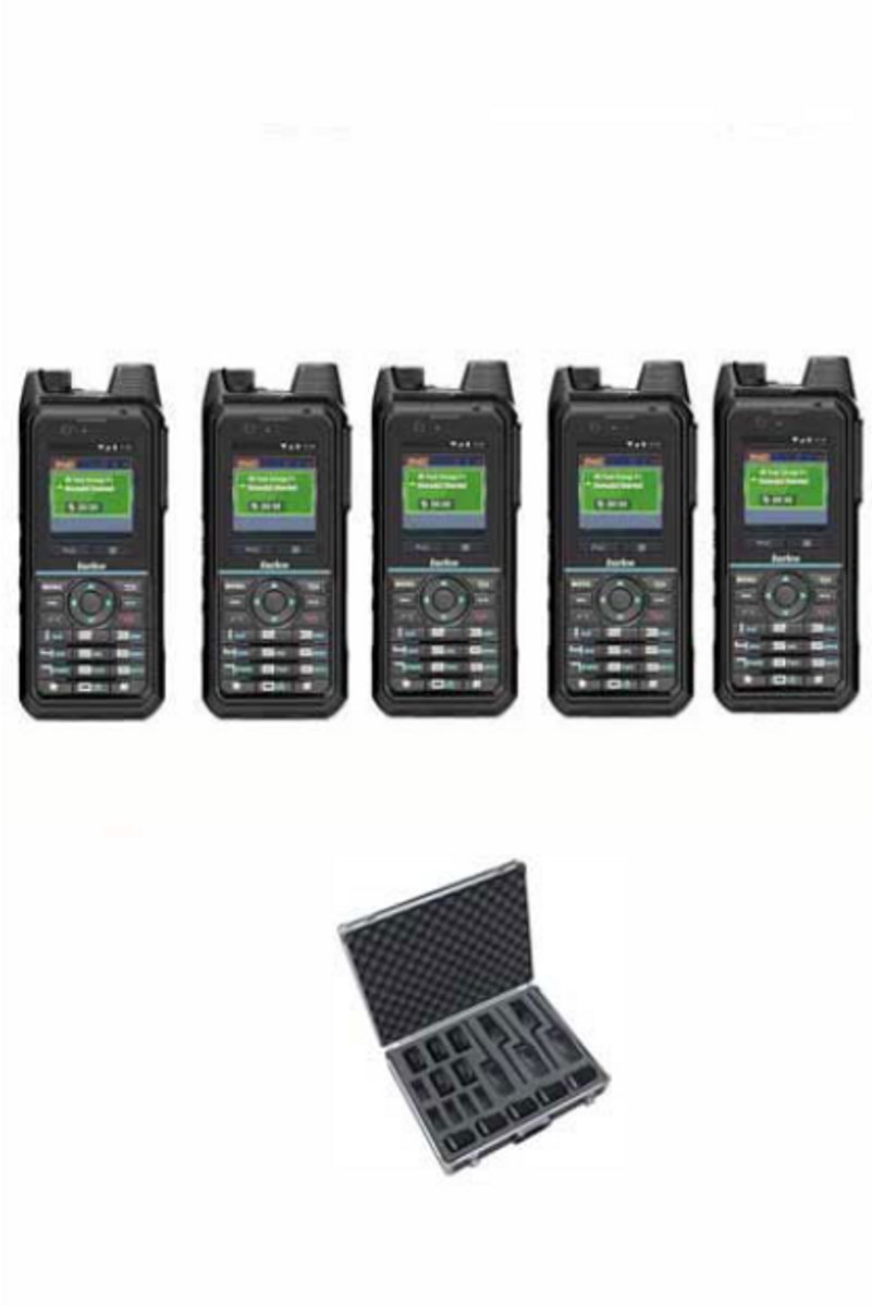Set van 5 Inrico T330 4G LTE Zello Smart Portofoons IP68 met koffer