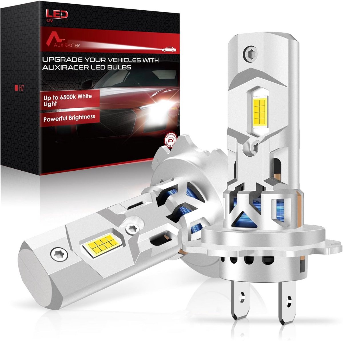 Krachtige H7 LED Koplamp Lampen 32000LM 6500K Mini Ontwerp Plug en Play (2 Stuks)
