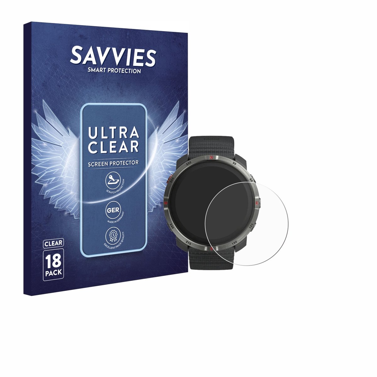 Savvies - Screenprotector voor Polar Grit X2 - Folie Beschermfolie transparant 18 Stuks