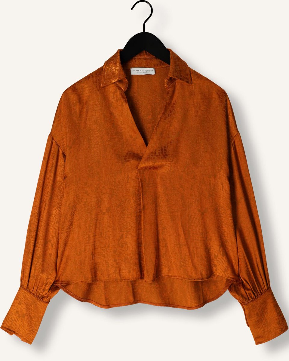 Amaya Amsterdam Evi Blouse Blouses Dames - Oranje - Maat XS