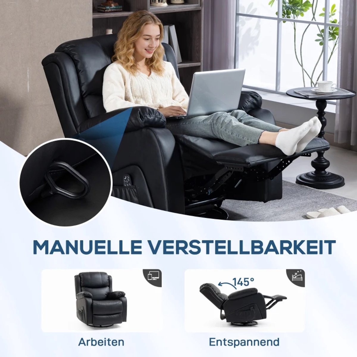 Exoluxe Elektrische Massagestoel met Verwarming en 360° - afbeelding 2