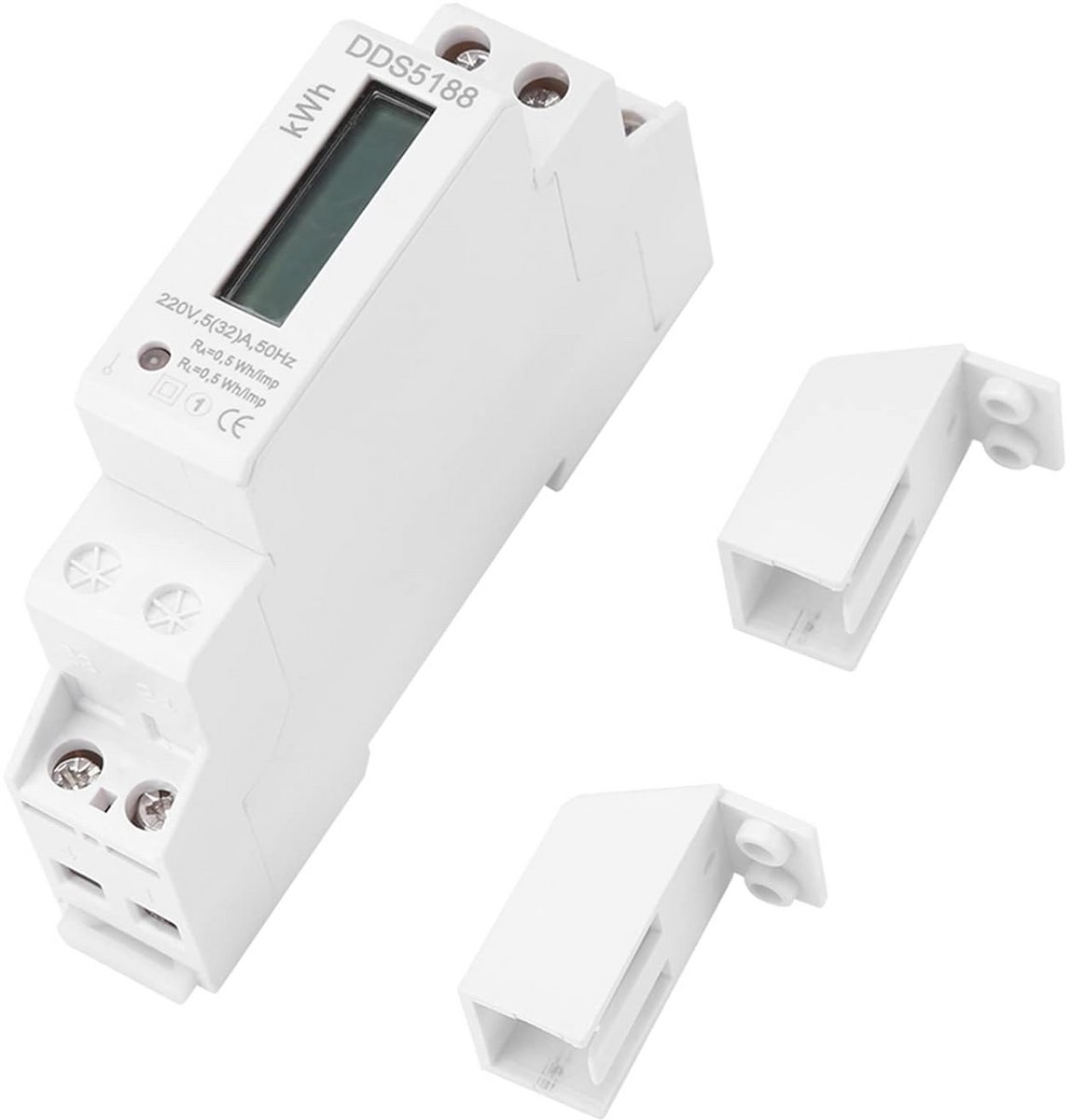 220V DDS5188 LCD-dinrail elektriciteitsmeter voor kilowattuur 5-32A