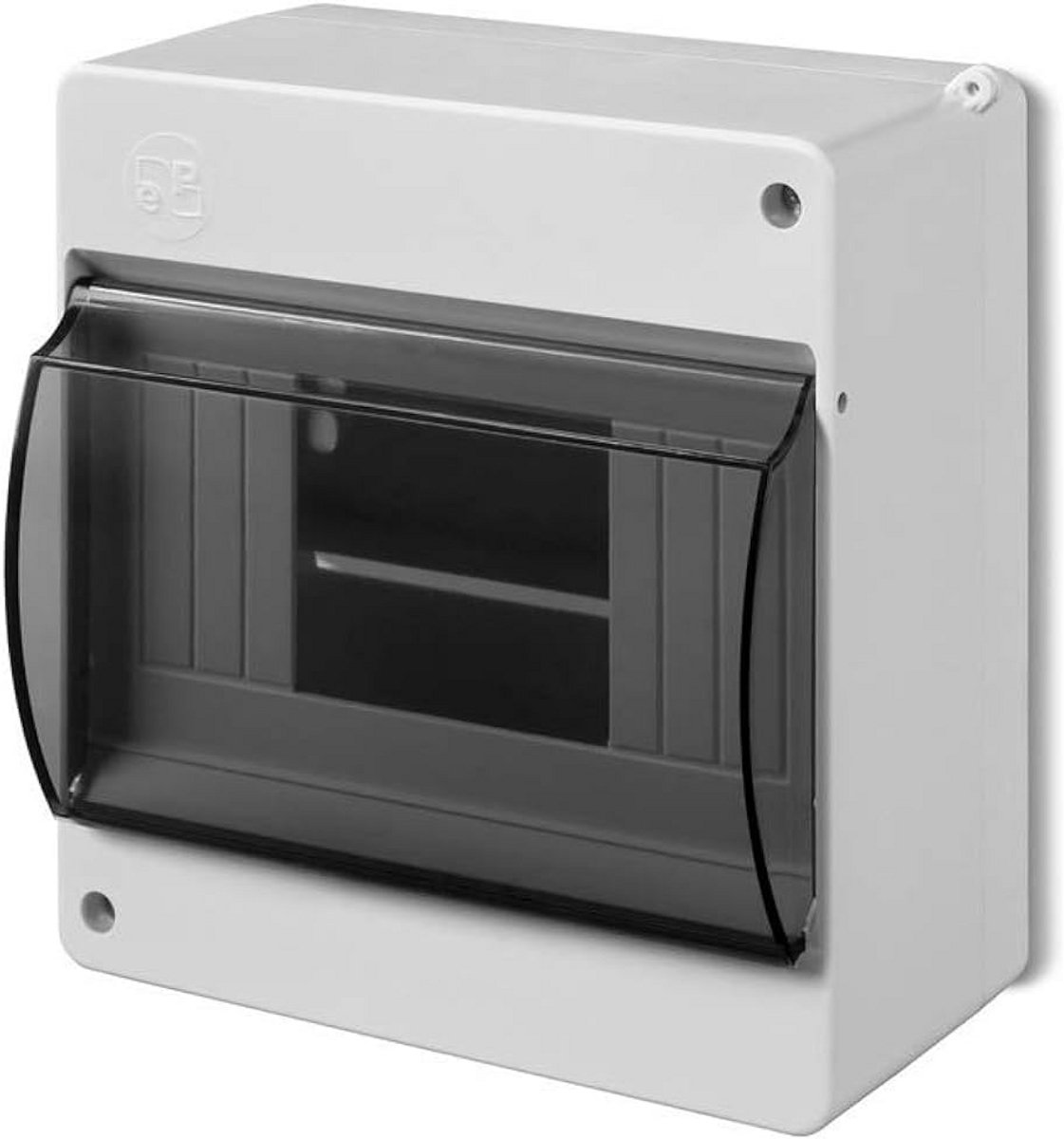 Kleine Opbouw Zekeringkast 1-Rij 6 Modules IP30 Lichtgrijs