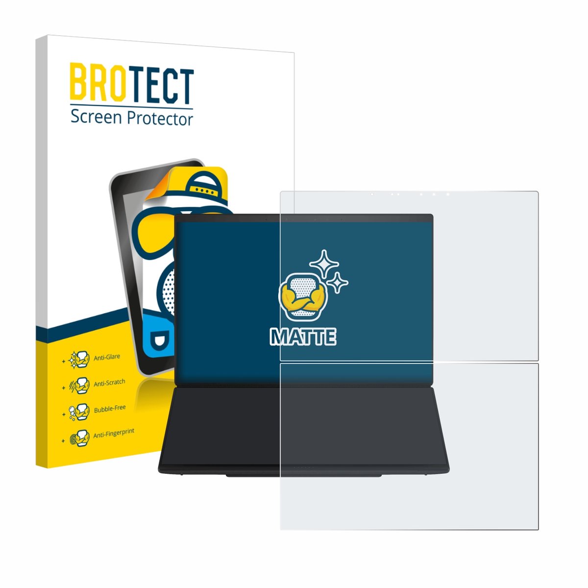 BROTECT - Screenprotector voor ASUS ZenBook Duo UX8407 - Folie Beschermfolie matte