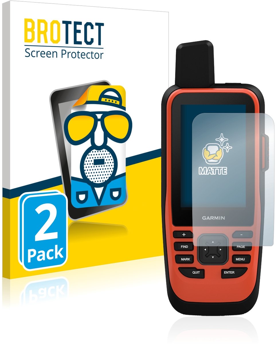 BROTECT - Screenprotector voor Garmin GPSMAP 86i - Folie Beschermfolie matte 2 Stuks