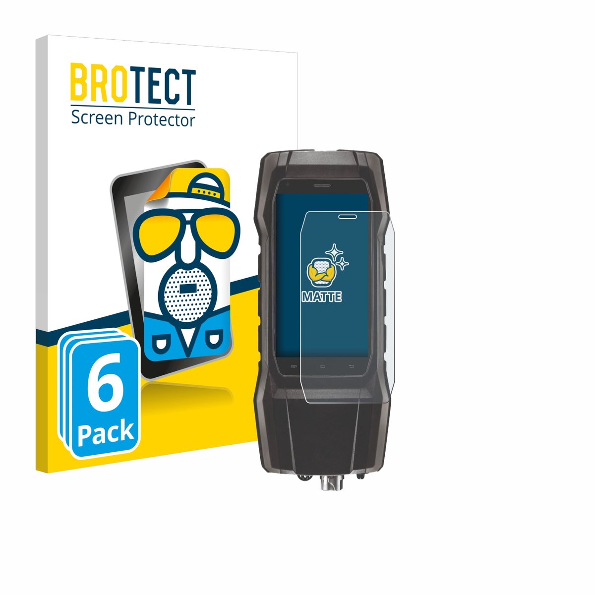 BROTECT - Screenprotector voor Testo 300 - Folie Beschermfolie matte 6 Stuks