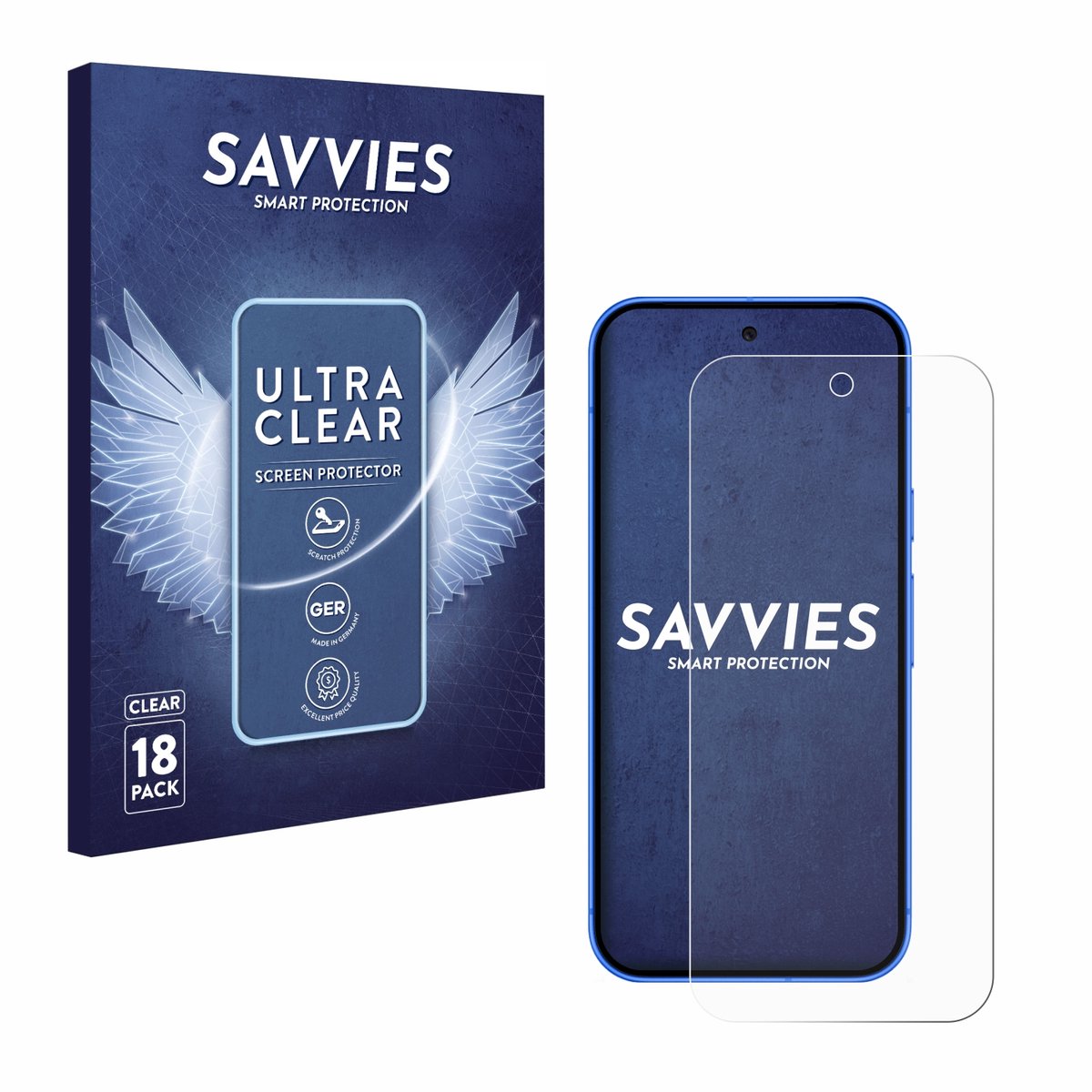 Savvies - Screenprotector voor Google Pixel 10 - Folie Beschermfolie transparant 18 Stuks