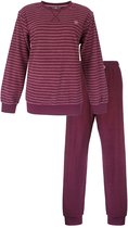 Tenderness Dames Pyjama - Badstof - Lange Mouwen - Bordeaux - Maat 3XL