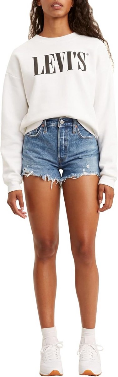 Dames Jeans Shorts 501 Regular Fit Korte Spijkerbroek Taille Hoog