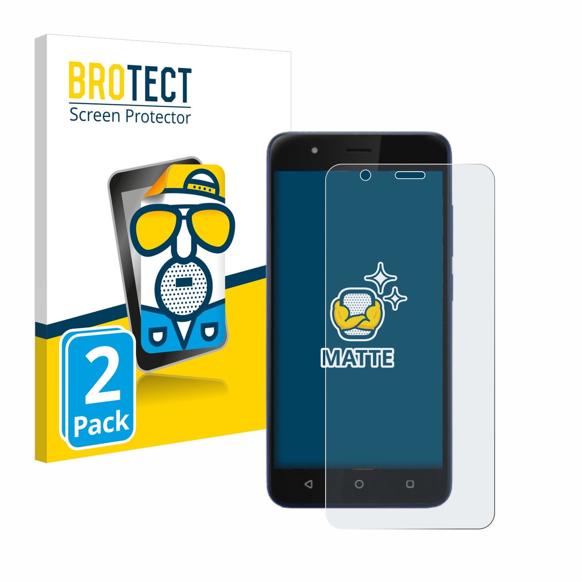 BROTECT - Screenprotector voor Gigaset GS270 plus - Folie Beschermfolie matte 2 Stuks