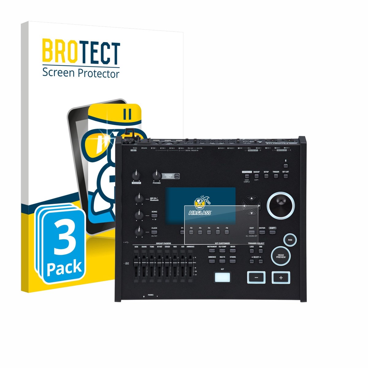 Screenprotector 3 Stuks voor Roland V71 Beschermglas transparant