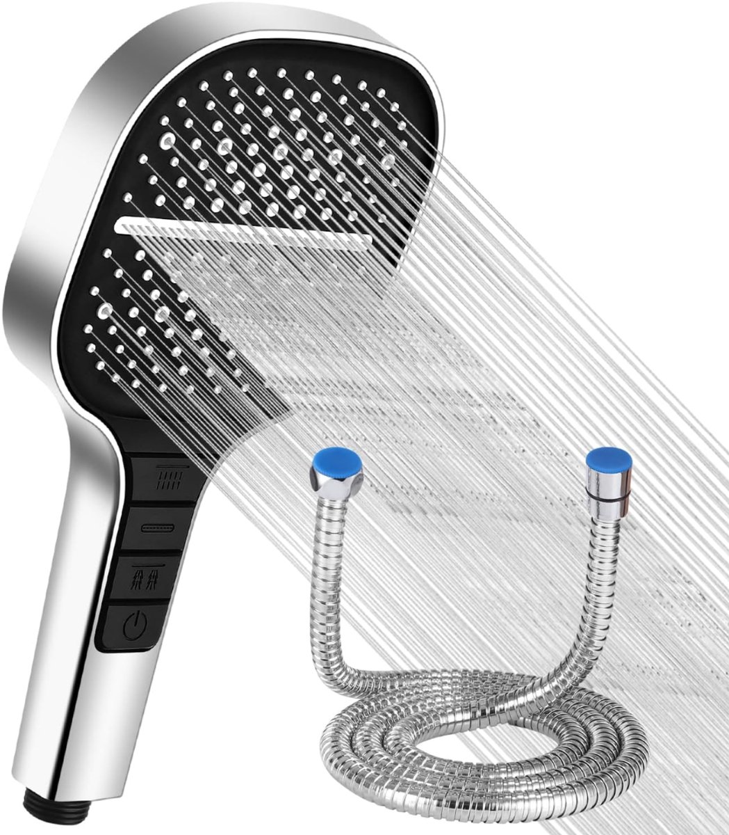CLVP® Douchekop met Slang - Doucheset - Waterbesparend - Zilver