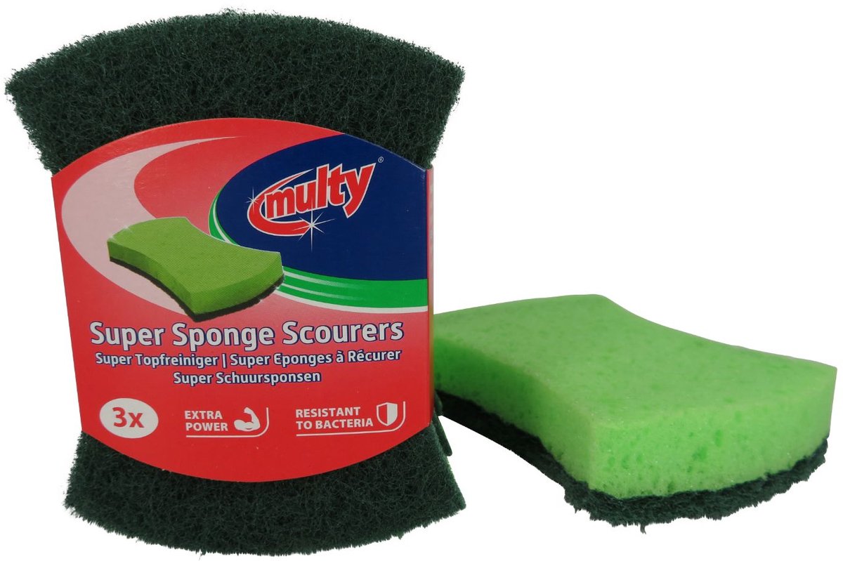 Multy Hard Hydrocel Schuursponsen – 3 stuks