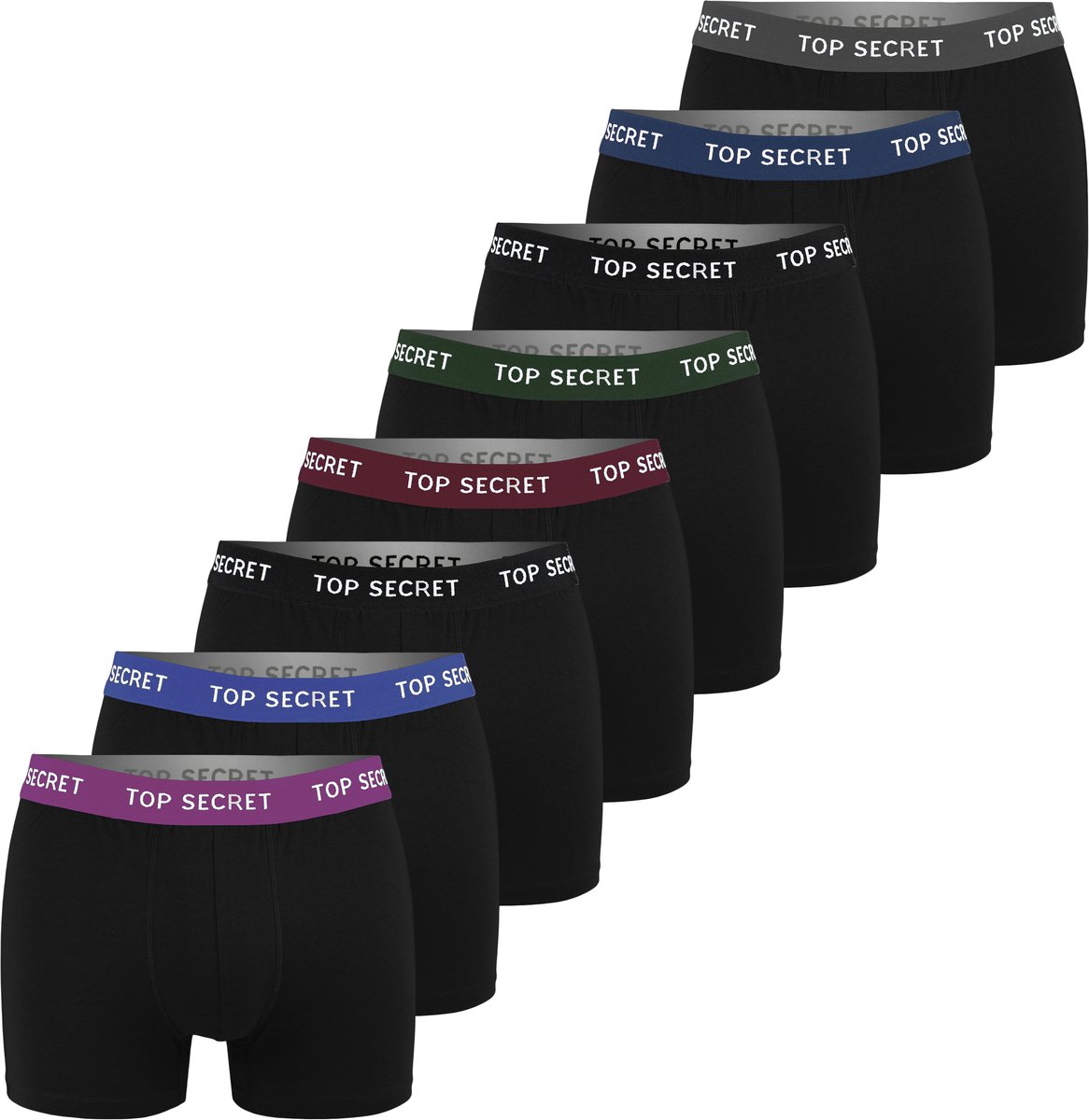 Top Secret Serie - Katoenen Heren Boxer - 8 Stuks - Maat XL