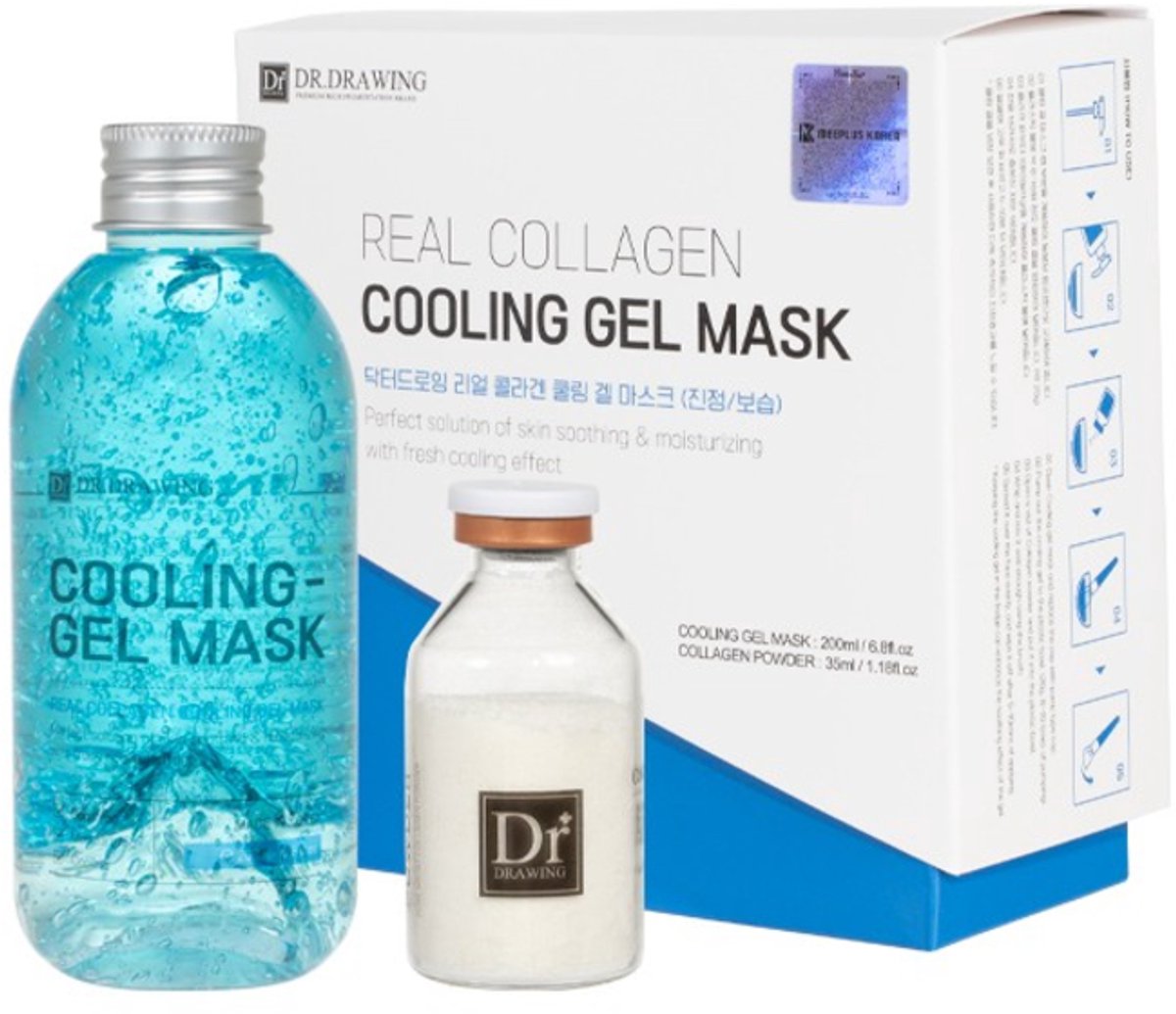 Dr Drawing Verkoelend Collageen Masker met 10 microcollageenpoeders