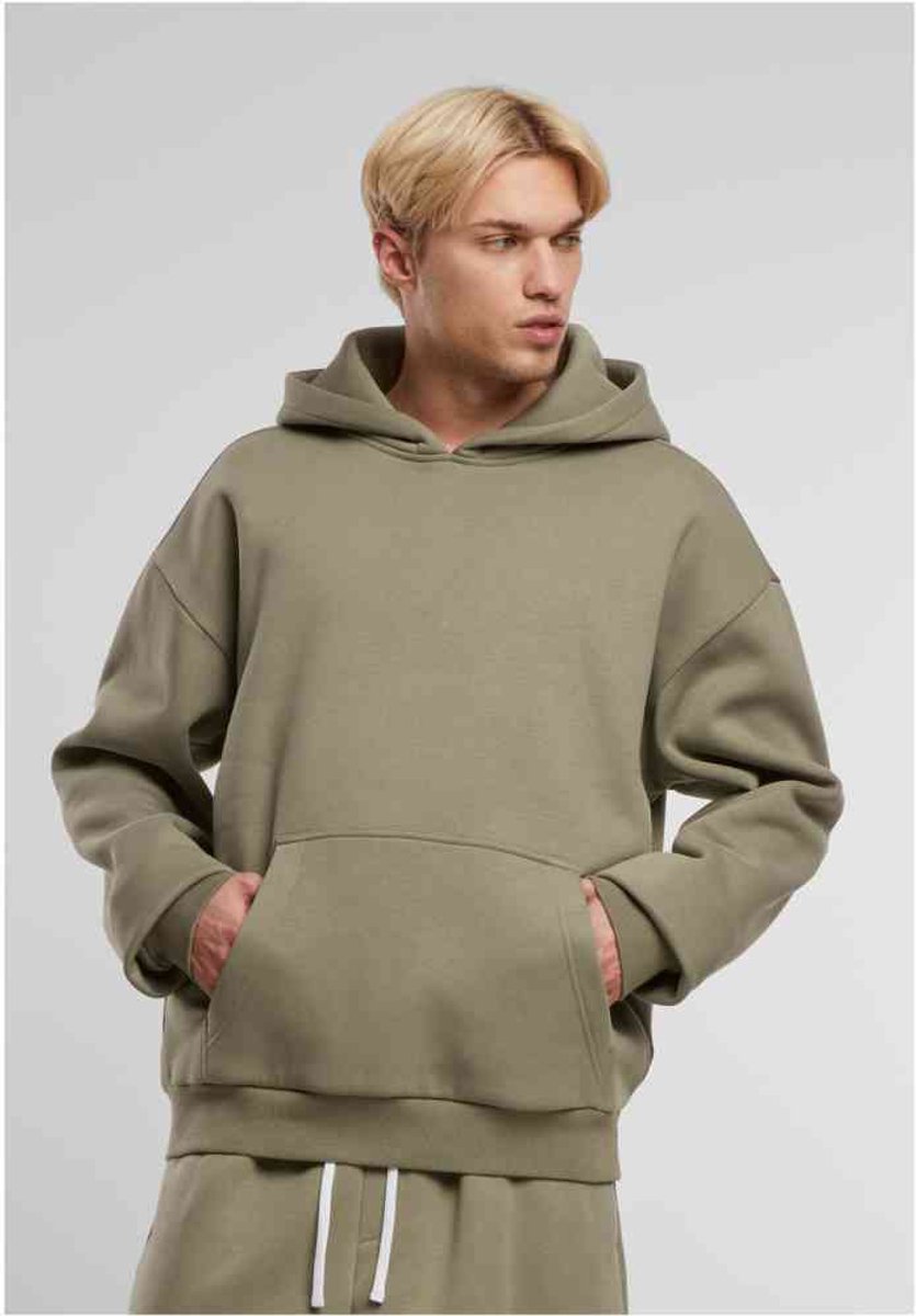 Urban Classics Fluffy Oversized Hoodie/trui 5XL Olijfgroen