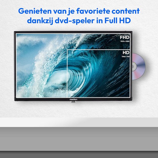 Full HD TV - Compacte Televisie - Mobiel Kijken - Ingebouwde DVD Speler - 24 inch Scherm — afbeelding 5