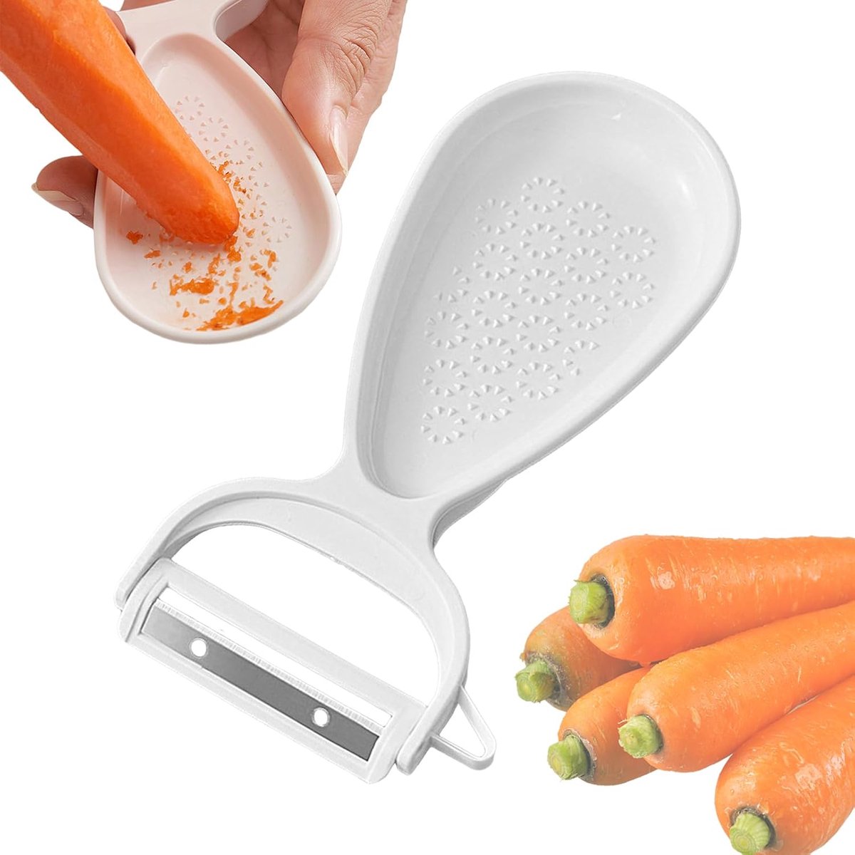 Keuken Multitool - Schiller Hakmolen - Groente Fruit - Uniek Gatendesign - 13 x 6.5 cm