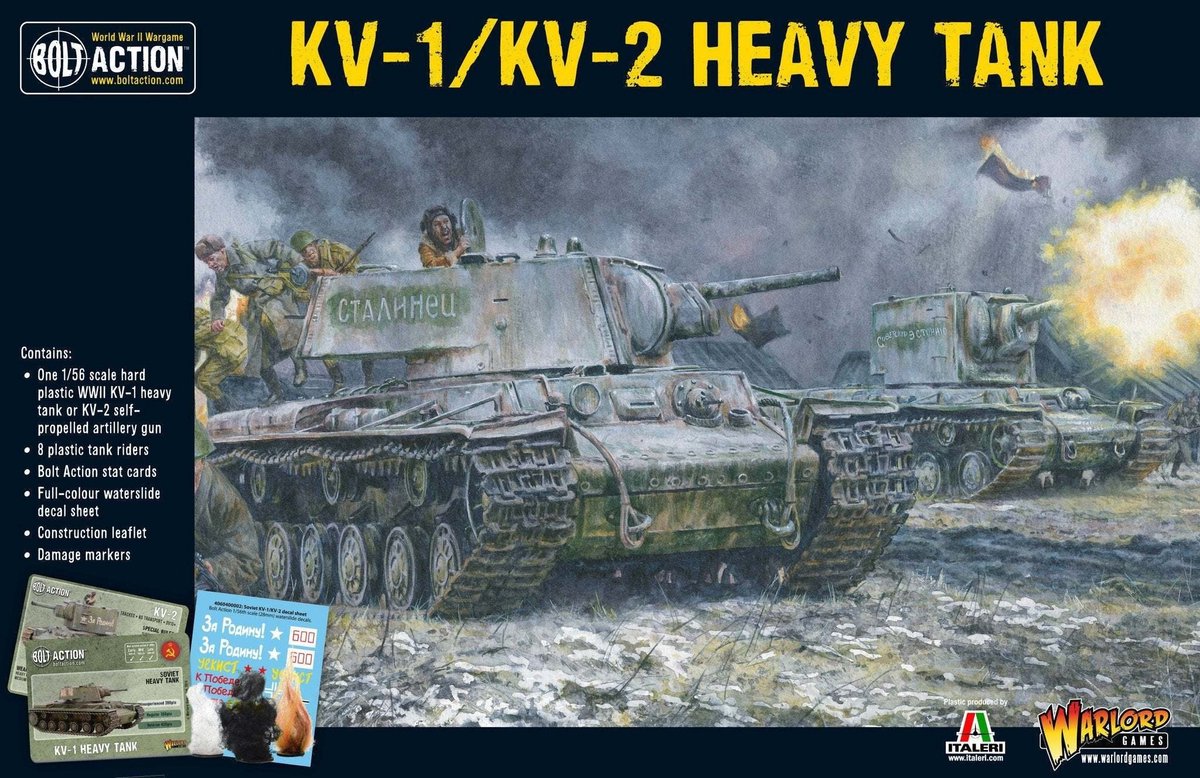 Bolt action: KV1/2 Plastic + 8 tank riders