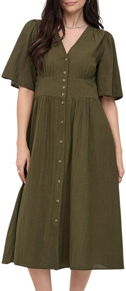ONLY - ONLTIZANA 2/4 MIDI DRESS WVN NOOS Dames Jurk