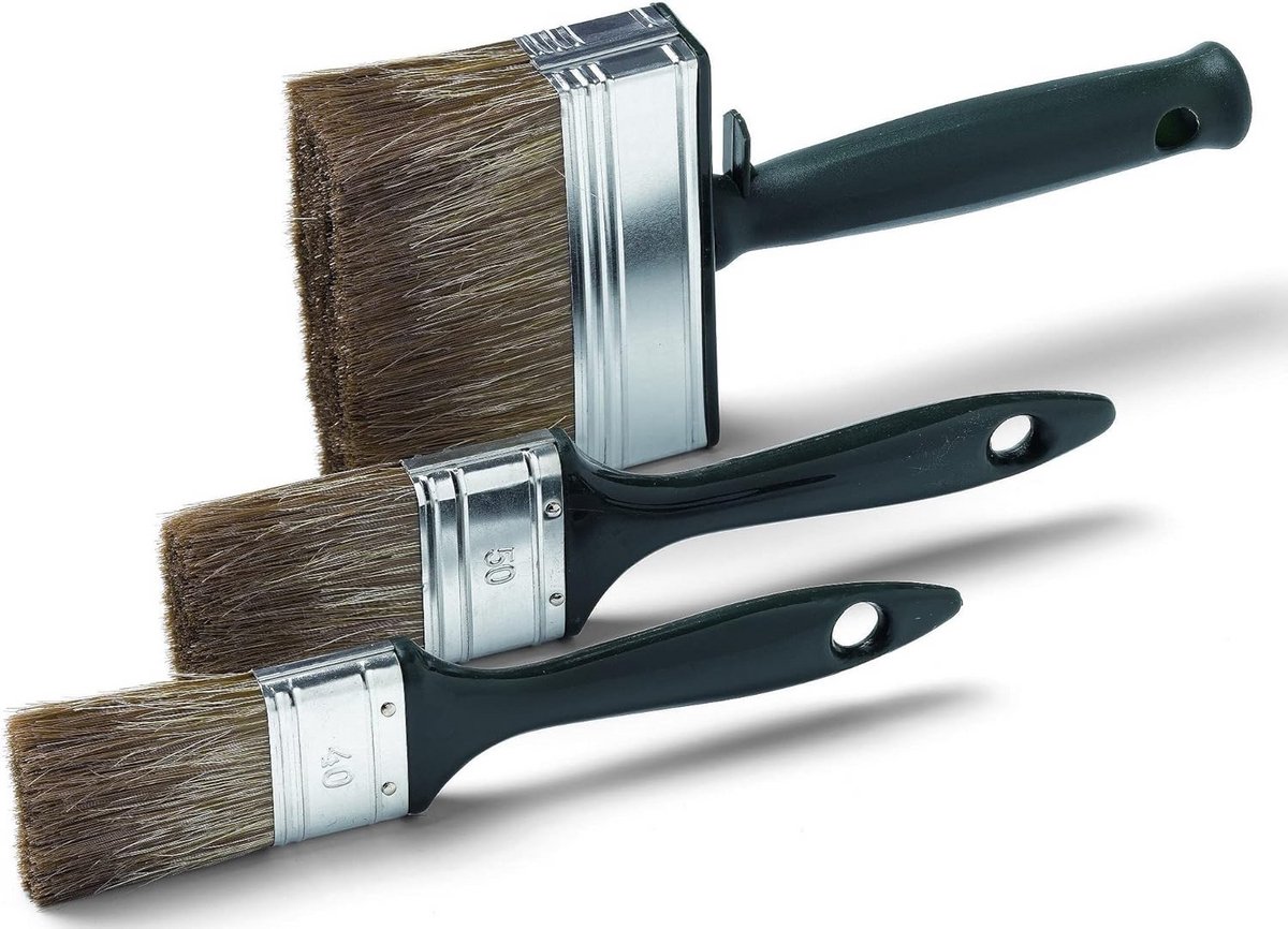 Lazuurkwastenset - Verfkwasten - Hout Behandelen - Drie Maten - 40 50 100mm
